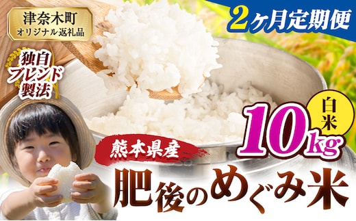 【2ヶ月定期便】白米 熊本県産 ブレンド米 肥後のめぐみ米 10kg 熊本県産 ふるさと納税 精米 米 こめ ふるさとのうぜい コメ お米 おこめ《お申込み翌月から出荷》---tn_hmgtei_45000_10kg_h_mo2---