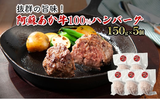 ハンバーグ 阿蘇 あか牛 100% 150g×5個 肉 牛肉 お肉 にく 配送不可：離島 