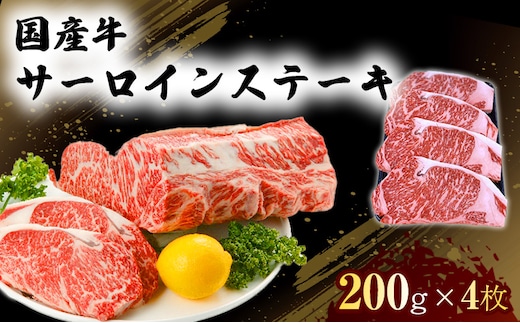国産 牛 サーロイン ステーキ 200g×4 肉 お肉 牛肉 ※配送不可：離島