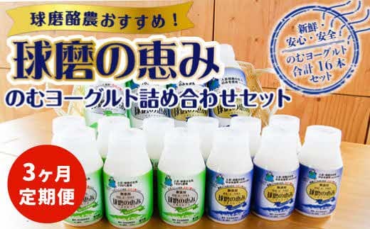 【3ヶ月定期便】のむヨーグルト詰め合わせセット