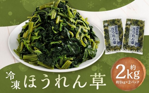冷凍ほうれん草 約1kg × 2パック （ 計約2kg ） ほうれん草 ホウレンソウ ホウレン草 野菜 やさい 新鮮 国産 具材 カット野菜 冷凍野菜 冷凍