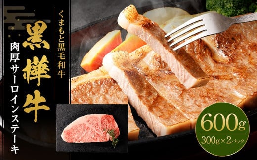 黒樺牛 肉厚サーロインステーキ 600g(300g×2) 牛肉 和牛 お肉 ステーキ 黒毛和牛 国産 九州産 熊本県 湯前町