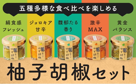 熊本県山江村の達人のゆず胡椒 5本セット 鷹乃産業有限会社《30日以内に出荷予定(土日祝除く)》柚子 ゆず ユズ こしょう 胡椒 柚子胡椒 セット---sy_takayzk_30d_25_---