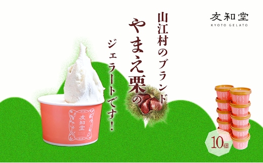 やまえ栗 ジェラート 10個 友和堂 《10月上旬-12月中旬頃出荷》 熊本県 球磨郡 山江村 スイーツ お菓子 洋菓子 アイス 栗 くり---isy_fywykj_ae1012_r7_27500_10k---