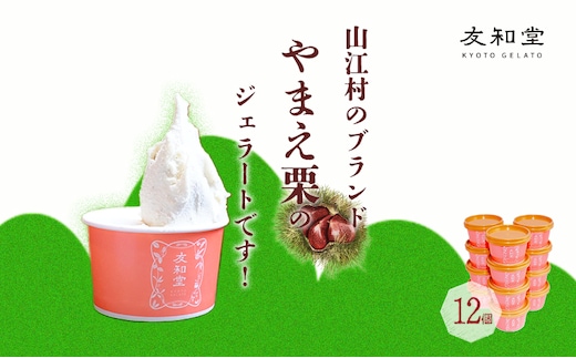 やまえ栗 ジェラート 12個 友和堂 《10月上旬-12月中旬頃出荷》 熊本県 球磨郡 山江村 スイーツ お菓子 洋菓子 アイス 栗 くり---isy_fywykj_ae1012_r7_31500_12k---