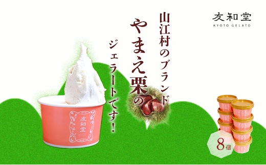 やまえ栗 ジェラート 8個 友和堂 《10月上旬-12月中旬頃出荷》 熊本県 球磨郡 山江村 スイーツ お菓子 洋菓子 アイス 栗 くり---isy_fywykj_ae1012_r7_23000_8k---