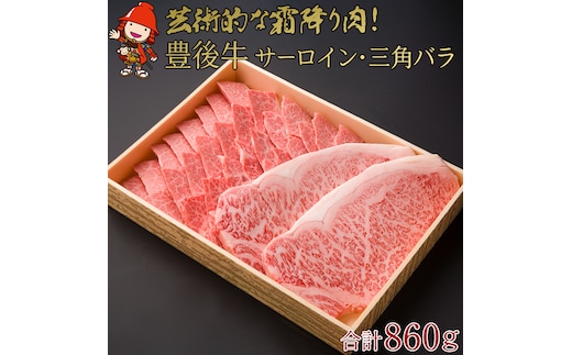 豊後牛サーロイン 180ｇ×2枚 ・ 三角バラ焼肉用 500ｇ セット | 牛肉 牛 和牛 国産牛 サーロイン 180g×2枚 三角バラ 500g ステーキ 焼肉 バラ バラ肉 ブランド牛 お肉 肉 国産 大分県産 冷凍 送料無料 大分県 中津市
