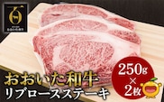 おおいた和牛 リブロースステーキ約250g×2枚(合計500g） 和牛 豊後牛 赤身肉 焼き肉 焼肉 大分県産 九州産 津久見市 熨斗対応