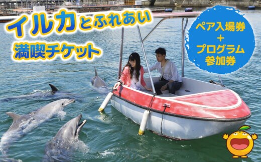 イルカに癒されるFor Couple（イルカとふれあい満喫チケット）体験チケット レジャーチケット アクティビティ 動物ふれあい 大分県産 九州産 津久見市 熨斗対応