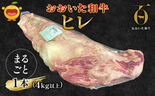 おおいた和牛 ヒレ肉 1本(4kg以上) 和牛 豊後牛 国産牛 赤身肉 焼き肉 ステーキ肉 大分県産 九州産 津久見市 国産
