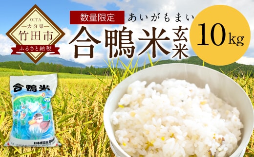 〈令和7年産〉合鴨米 玄米 10kg【2025年10月上旬~2026年10月上旬発送予定】