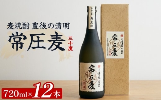 麦焼酎 豊後の清明 常圧麦 30度 720ml×12本