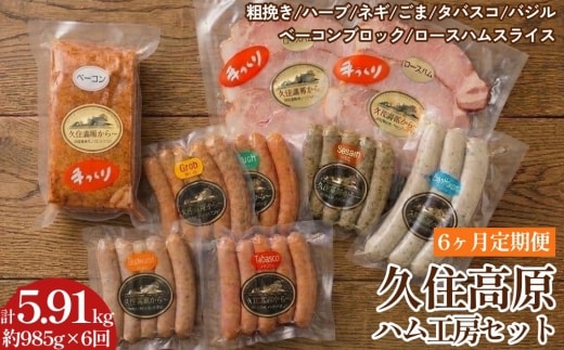 【6ヶ月定期便】 久住高原ハム工房セット