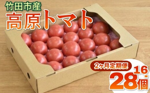 【2ヶ月定期便】 竹田市産 高原トマト 16個～28個