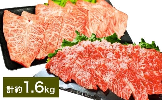 【上カルビ VS ミスジ 食べ比べ!】 おおいた和牛 上カルビ焼肉 ・ ミスジ焼肉 各約800g(約400g×2) 計約1.6kg