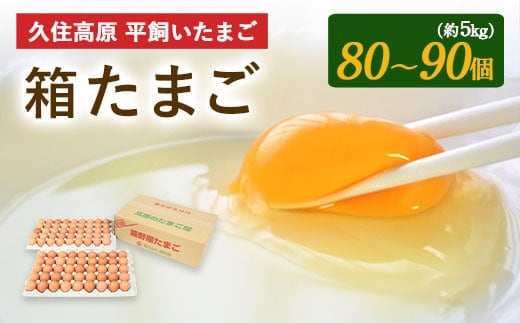 久住高原 平飼いたまご 箱たまご5kg 80~90個入 ※破損保証5個含む