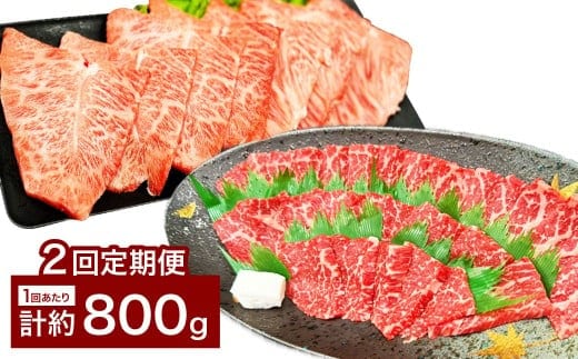 【2カ月定期便】 【赤身 VS ミスジ 食べ比べ!】 おおいた和牛 赤身焼肉 ・ ミスジ焼肉 約800g×2回 計約1.6kg