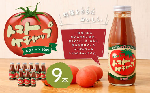 【めぐみ会】トマトケチャップ 9本セット 完熟トマト 手作り