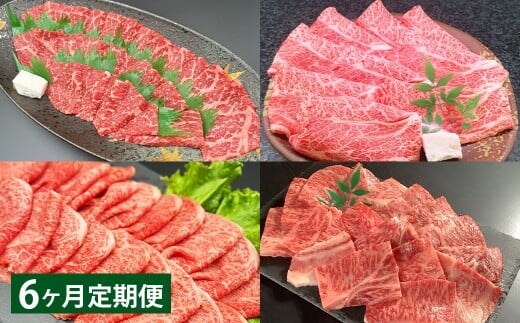 【6ヶ月定期便】 【焼肉・しゃぶしゃぶ食べ比べ】 おおいた和牛(赤身焼肉・赤身スライス・肩ロース焼肉・肩ローススライス) 各約400g 計約1.6kg