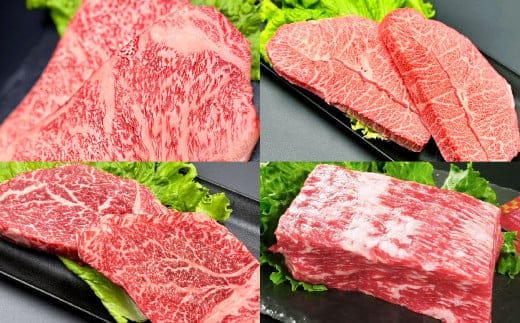 【4ヶ月定期便】毎月違うセットが届く!おおいた和牛ステーキセット 計約2.9kg