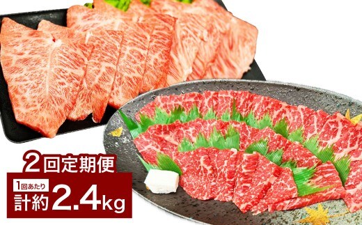 【2カ月定期便】 【赤身 VS ミスジ 食べ比べ!】 おおいた和牛 赤身焼肉 ・ ミスジ焼肉 約2.4kg×2回 計約4.8kg