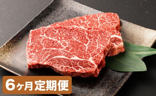 【6カ月定期便】【黒毛和牛】 おおいた和牛/ランプステーキ(約200g×2)×6回 計約2.4kg