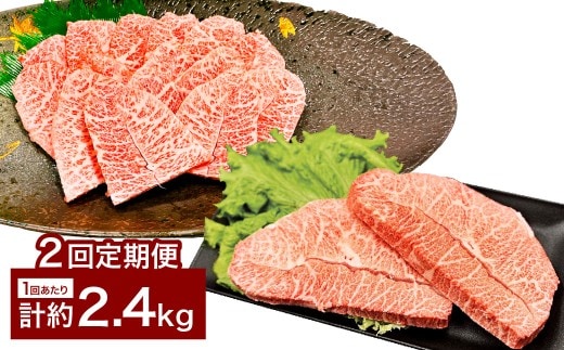 【2カ月定期便】 【ミスジたっぷり食べ比べ!】 おおいた和牛 ミスジ焼肉 ・ ミスジステーキ 約2.4kg×2回 計約4.8kg