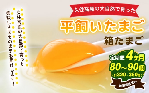 【4ヶ月定期便】 久住高原 平飼いたまご 箱たまご 5kg