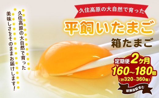 【2ヶ月定期便】 久住高原 平飼いたまご 箱たまご 10kg