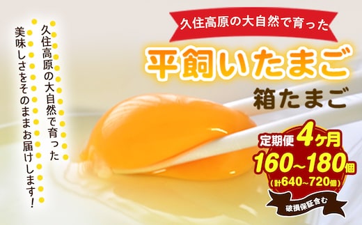 【4ヶ月定期便】 久住高原 平飼いたまご 箱たまご 10kg