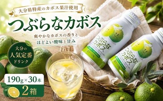 つぶらなかぼす(190ml×30本) 2ケース | カボス 豊後高田市