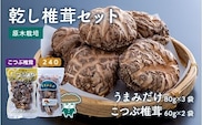C3-21 乾し椎茸セット360g【大分県新ブランド うまみだけ 240、こつぶ椎茸】