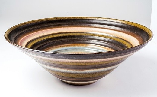 Q16-03 木下窯 炭化掛分鉢