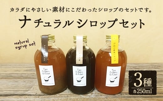 019-820 ナチュラル シロップ セット 3種 計750ml (250ml×3本)