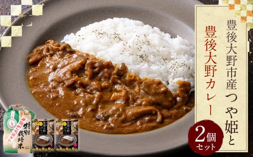 015-993x1 豊後大野市産 つや姫と豊後大野カレーセット
