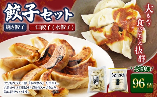 051-1171x1 焼き餃子と一口餃子(水餃子)「Cセット」合計96個 焼き餃子 一口餃子 水餃子 餃子 ぎょうざ ギョウザ 冷凍 おかず おつまみ 国産 豚肉