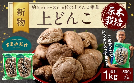 015-154x1 新物 上どんこ 1kg(500g×2袋)椎茸 うまみだけ 【2025年4月上旬以降順次発送】