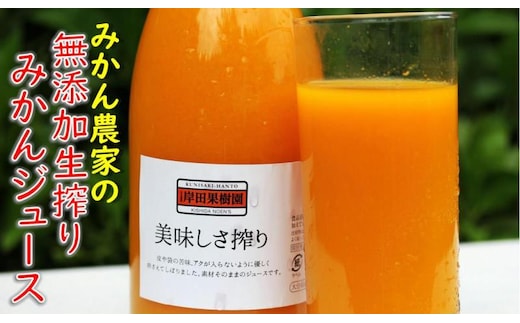 無添加生搾り!果汁100％濃厚みかんジュース 720ml×2本_1025R