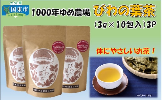 国東産「びわの葉茶」ティーバッグ 3g×10包入り×3袋(合計30包)_1925R