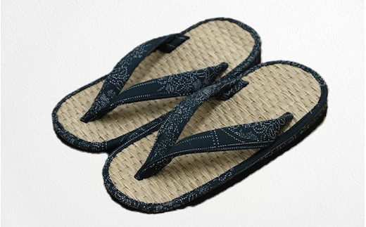 呉服屋さんの七島イ雪駄（男性用フリーサイズ）_29217A