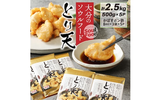 大分のソウルフード「とり天」2.5kg おおいた 名物 鶏天_29055A-2