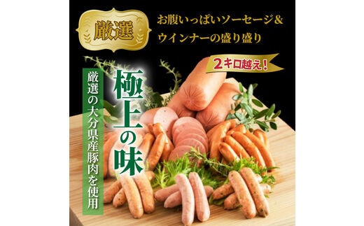 お腹いっぱいソーセージ＆ウインナーの盛り盛り２キロ越え_29199A！・通