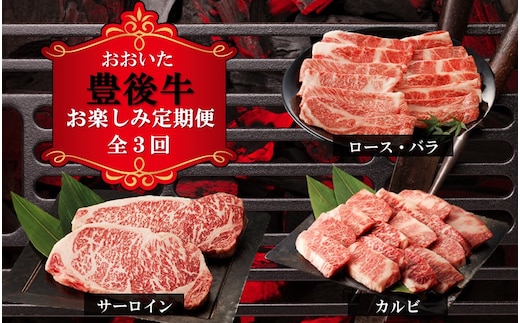 毎月お届け！豊後牛お楽しみ3ヵ月間定期便/計3回_2314R