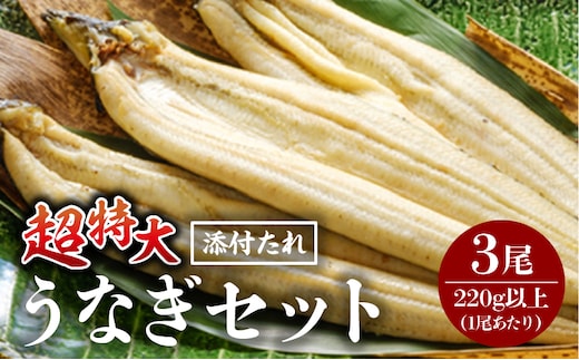 うなぎ白焼(超特大サイズ) 3尾_M069-024