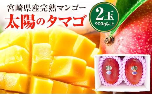 《2026年発送先行予約》【数量・期間限定】宮崎県産完熟マンゴー「太陽のタマゴ」A3L(2玉入り)_M056-010