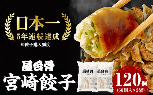 【簡易包装】屋台骨 宮崎餃子(60個×2袋)_M061-004-02