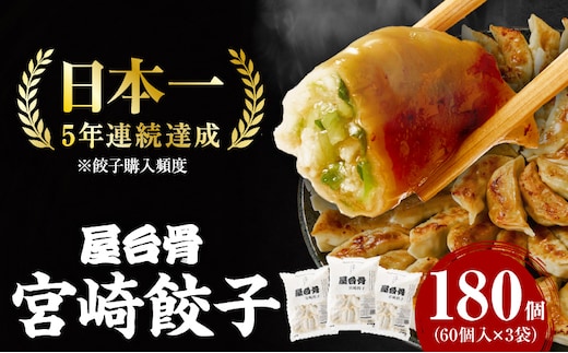 【簡易包装】屋台骨 宮崎餃子(60個×3袋)_M061-004-03