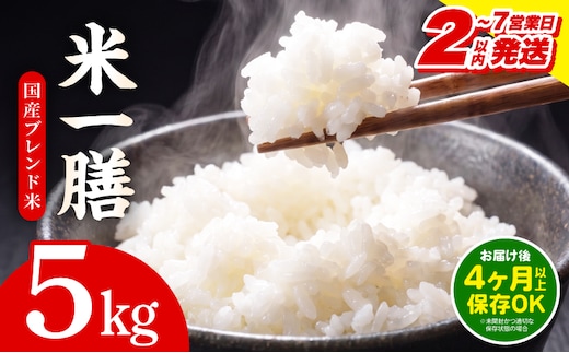 【2～7営業日以内に発送予定】国産ブレンド米 「米一膳」5kg_M181-006-01-7E