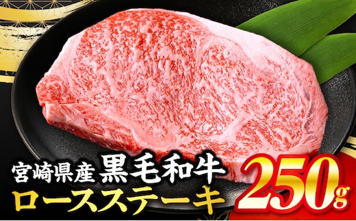 【数量限定】畜産農家応援！宮崎県産黒毛和牛ロースステーキ250g(真空パック)_M132-097-D