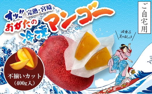 《2025年発送先行予約》【期間・数量限定】おがたのマンゴー ご自宅用カット済完熟冷凍マンゴー 400g 小分けパック_M161-012_01